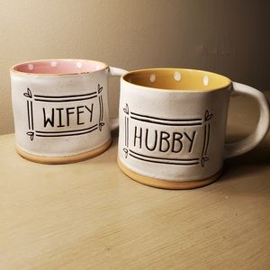❗❤ SALE❗Spectrum Designz WIFEY and HUBBY Mug Set